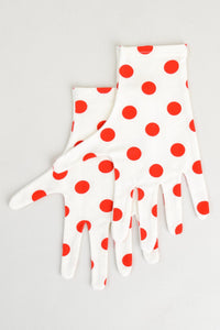Bamboo Gloves, Red Polka