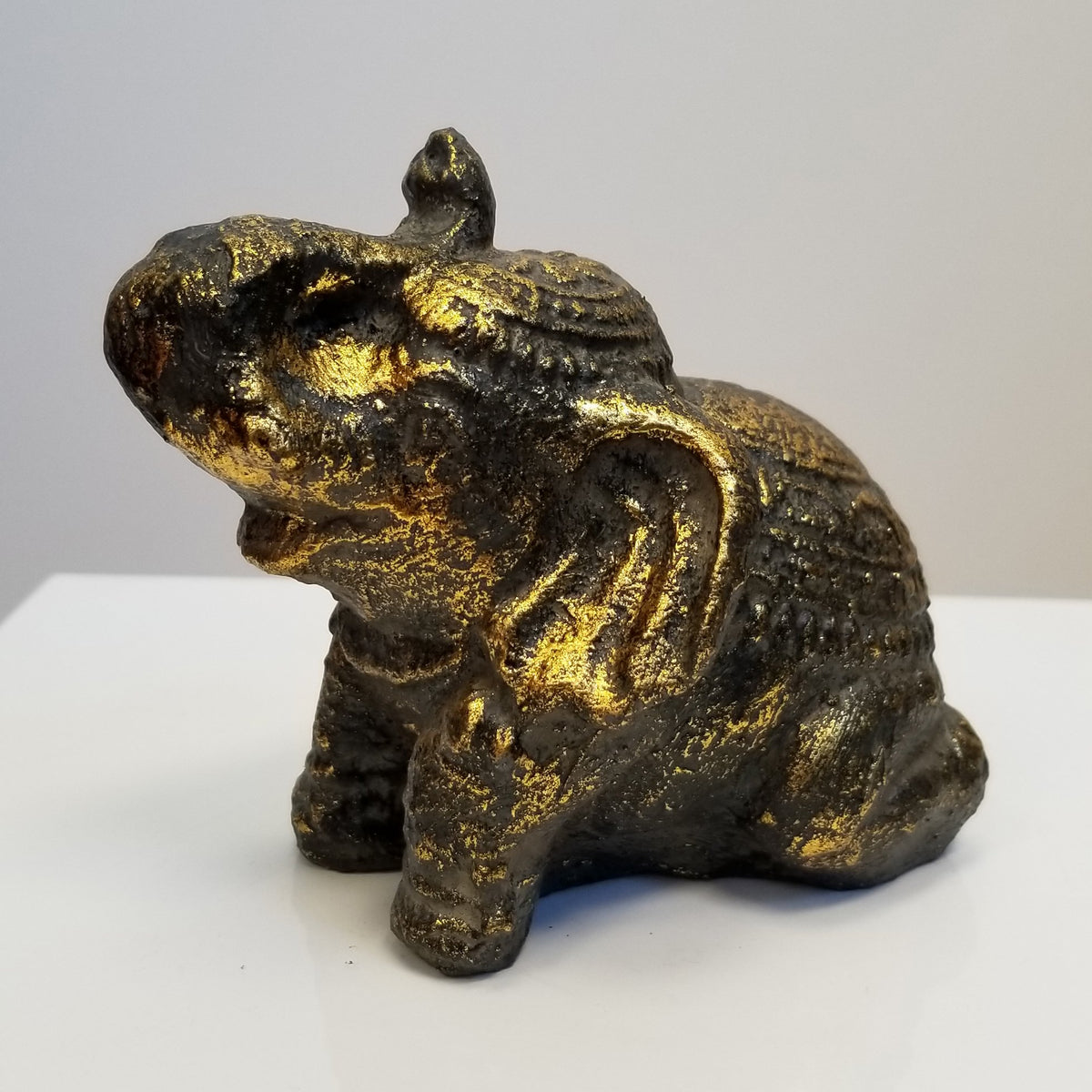 Cement Gold Painted Elephant - Blue Sky Clothing Co