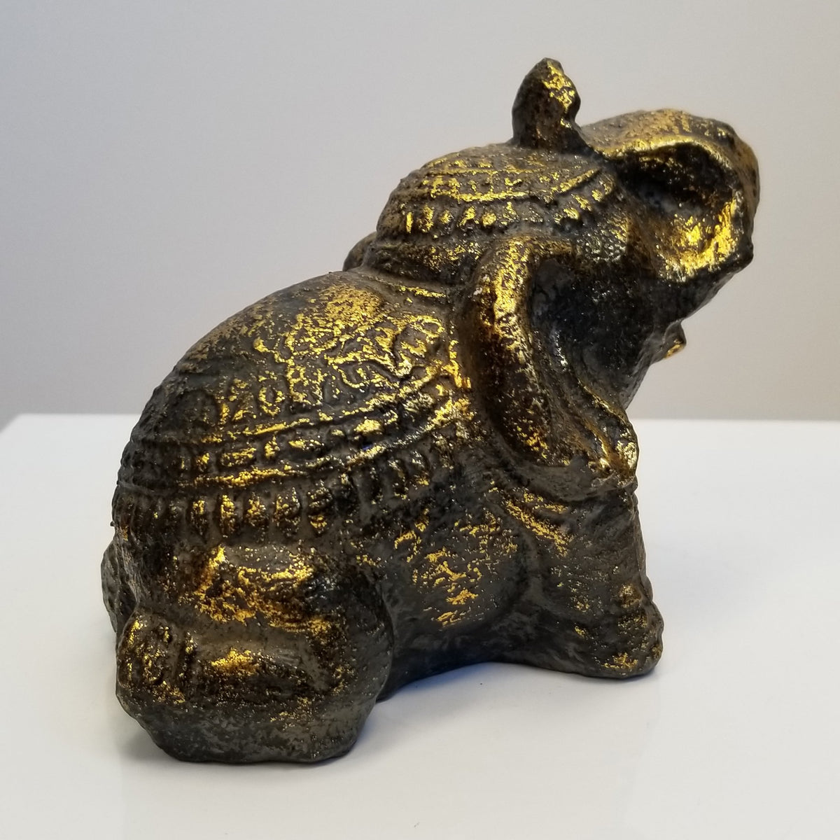 Cement Gold Painted Elephant - Blue Sky Clothing Co