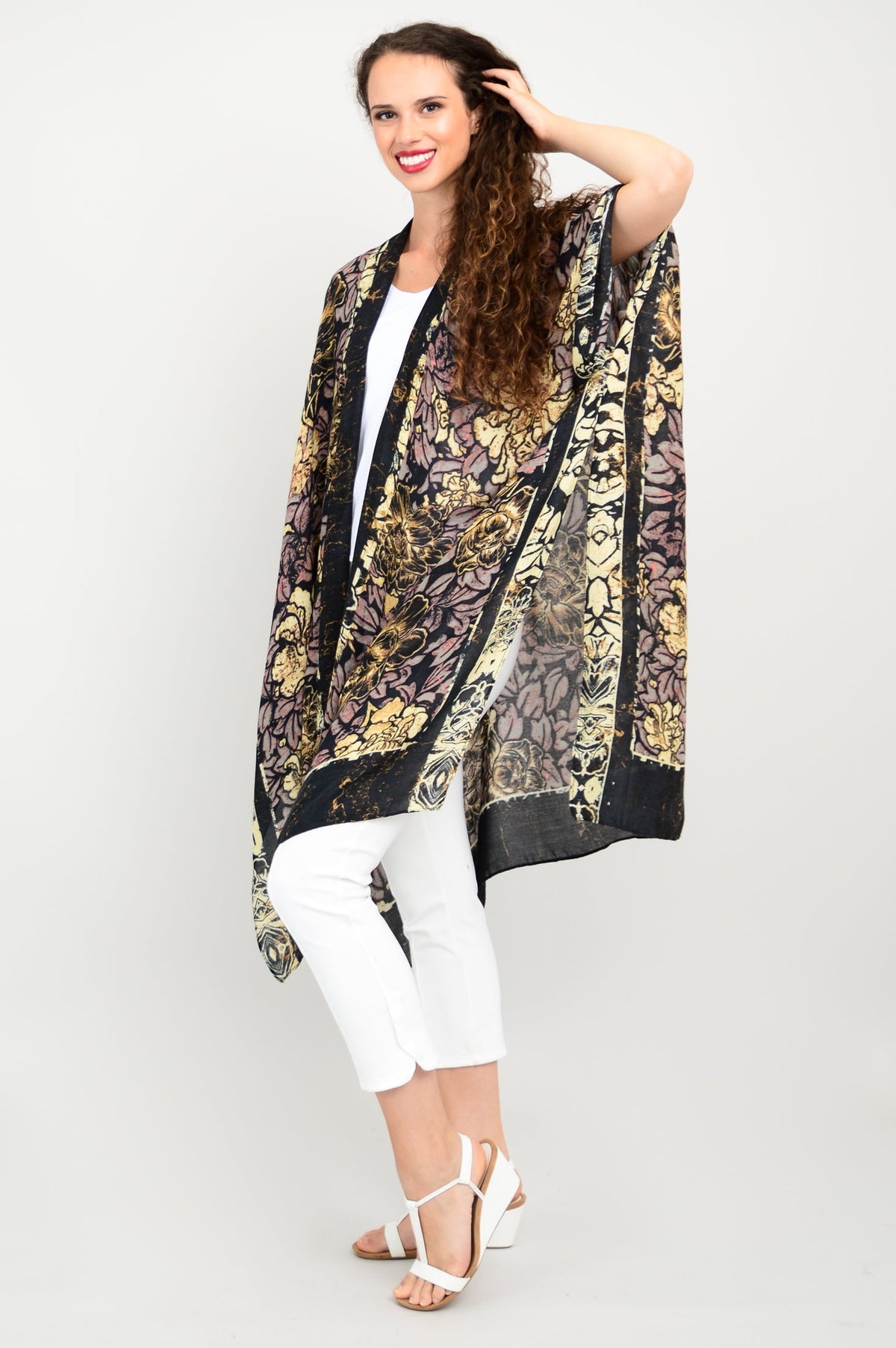 Darcy, Coffee Floral, One Size
