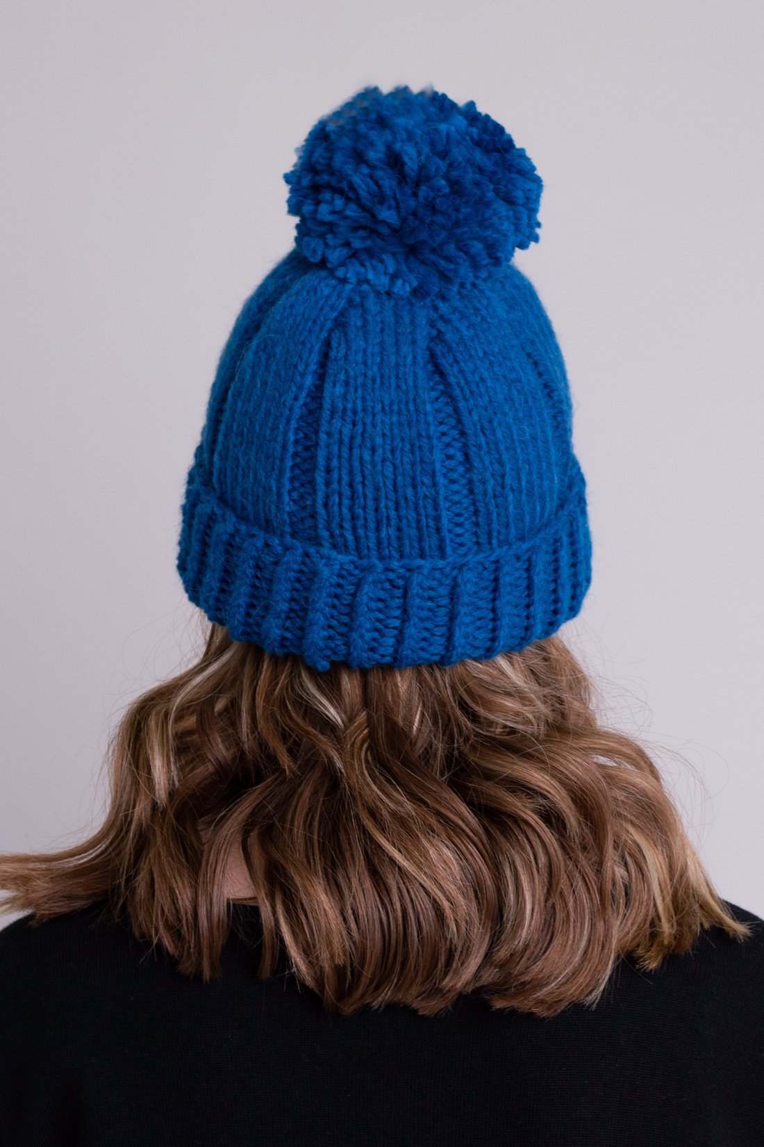 Hand Knit Toque, Teal, Wool